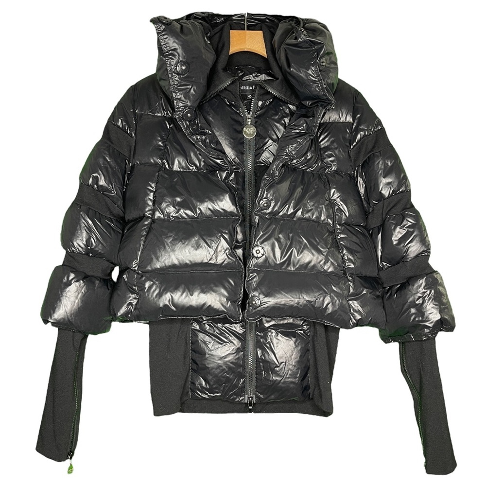 Patrizia Pepe Black Puffer Jacket Sz 40